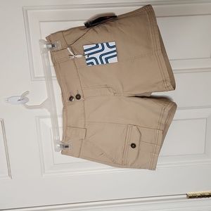 Market & Spruce Camellia Double Button Cargo Short Khaki Size 4